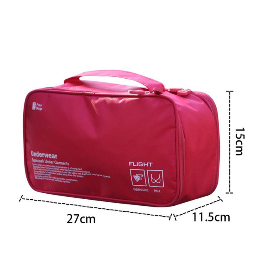 Tempat Bra Kosmetik Serba Guna 2 Sisi Travel Case Underwear Organizer Pouch Bag Doky