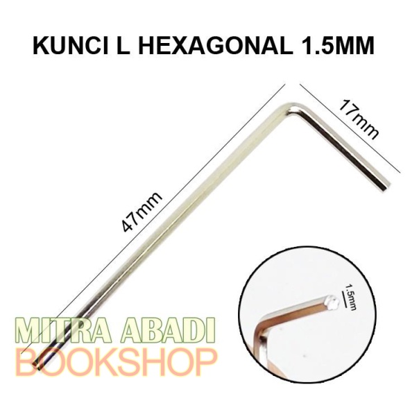 KUNCI L HEXAGONAL KECIL / HEX KEY Wrench untuk Baut L Tanam M3 / M4 / M5