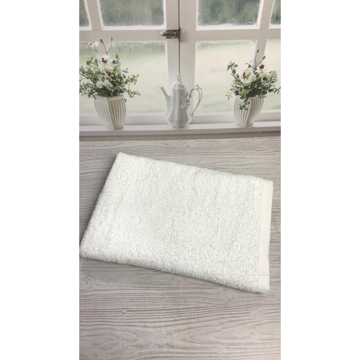 RC[Paling Murrah]HANDUK MUTIA HOTEL PUTIH JUMBO MUTIA Ukuran 70x140 DAPAT SATU