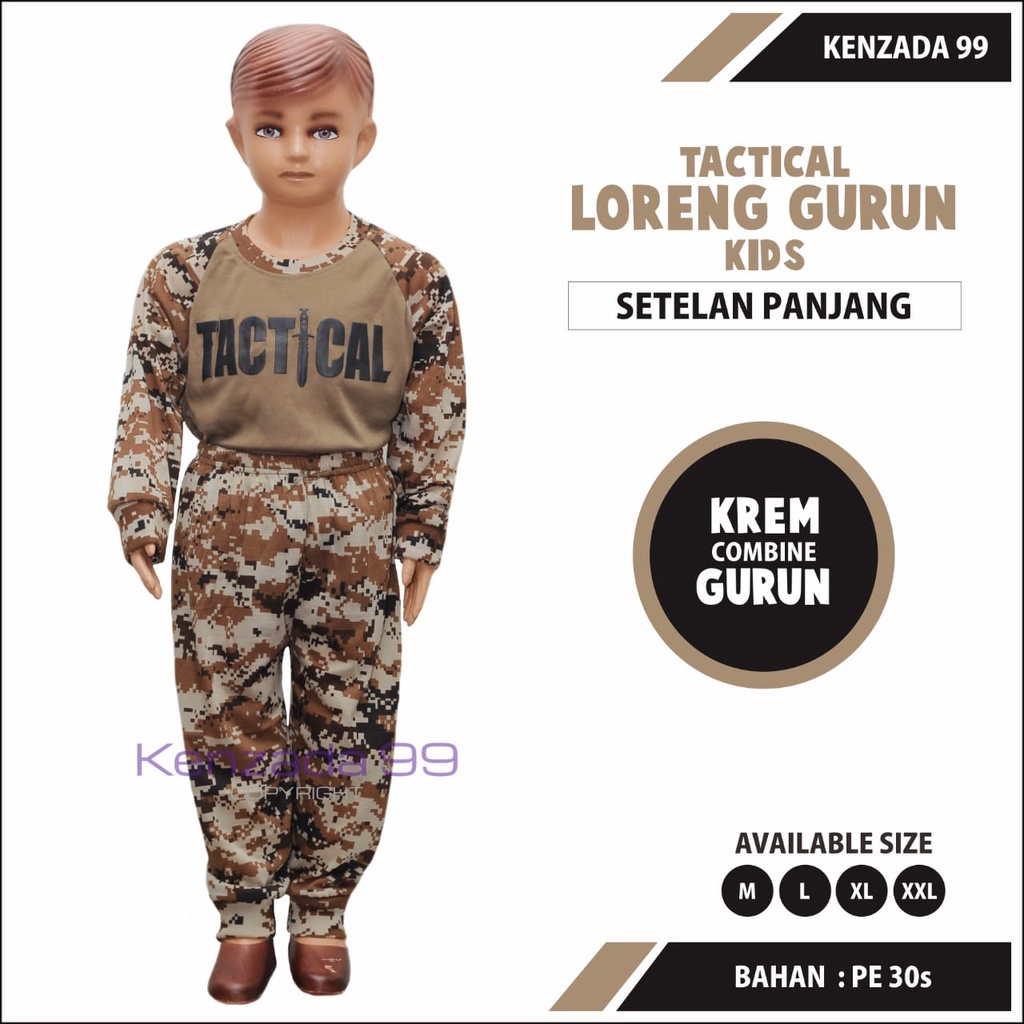 [COD] SETELAN KAOS ANAK TACTICAL LORENG LENGAN PANJANG