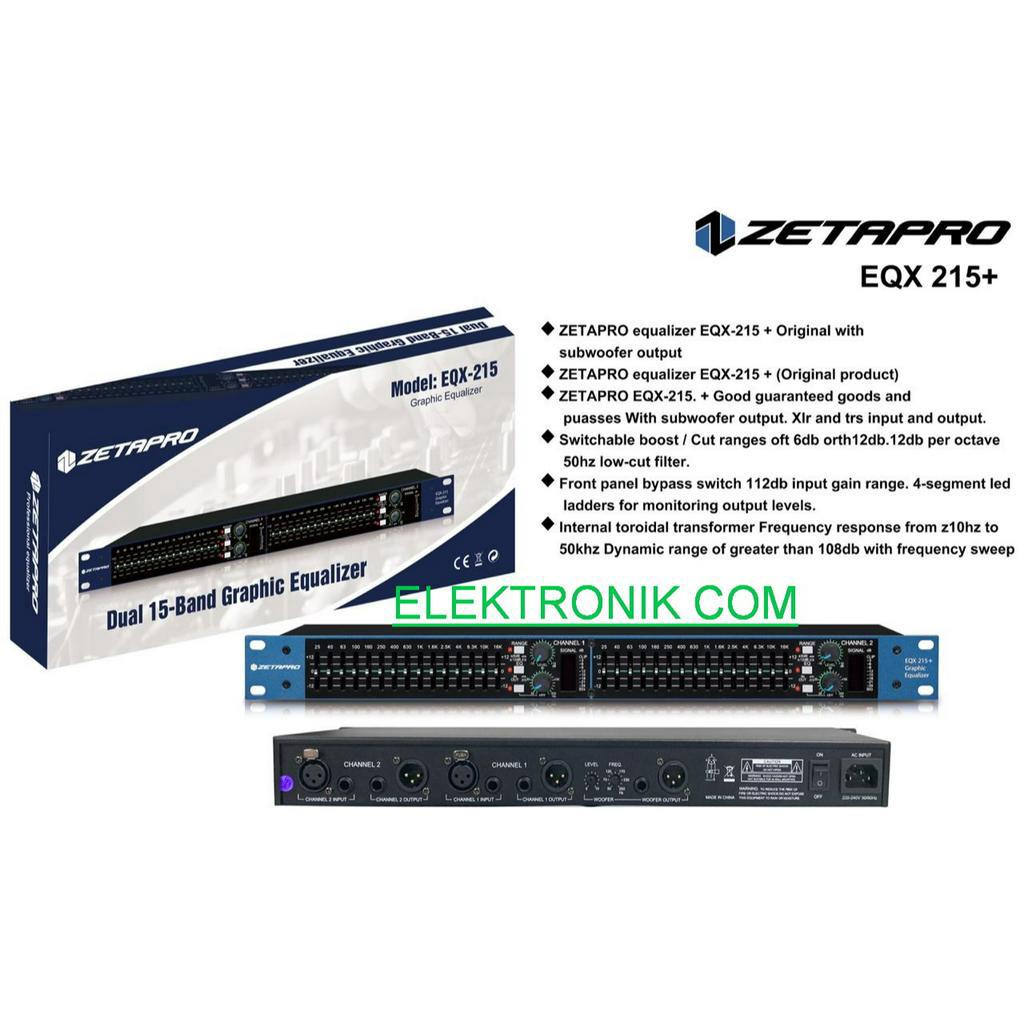 equalizer zetapro Eqx215 with subwoofer eqx 215 original