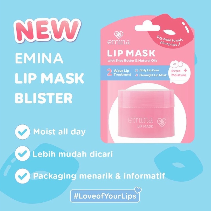 EMINA LIP MASK BLISTER 9gr (NEW PACKAGING)