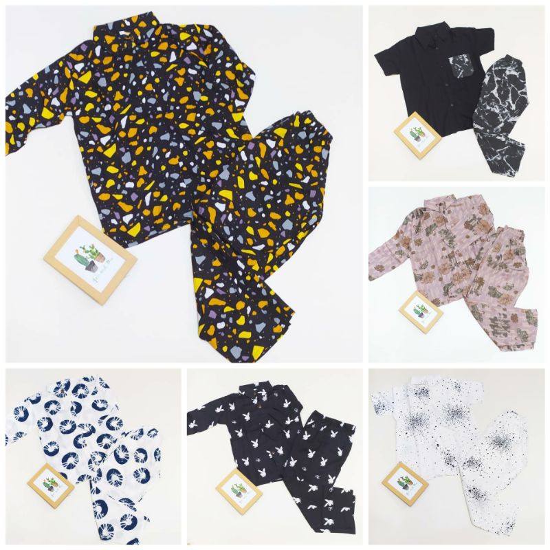 piyama anak unisex, piyama katun rayon anak laki-laki dan perempuan