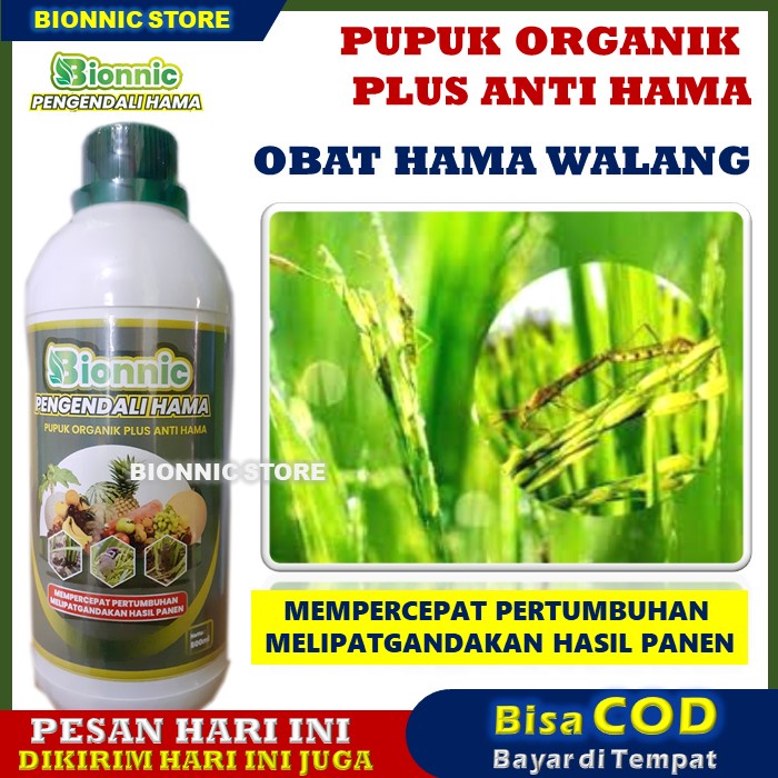 BIONNIC 500ml Pupuk Organik Pestisida Extrak Nabati Obat Hama Pembasmi Walang Sangit/Kungkang Pada Semua Tanaman - Obat Hama Walang Sangit Pada Padi Paling Ampuh - Obat Pembasmi Hama Walang Sangit Pada Tanaman Padi - Racun Hama Walang Sangit Kungkang