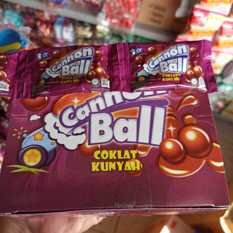 

Cannon Ball Coklat Kunyah 6.3g Per Box