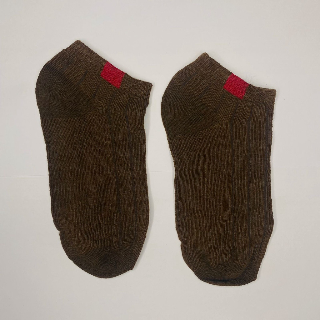 ✧YUKSHOPING✧ R103 Kaos Kaki Polos 6 Garis Unisex Fashion Wanita/Pria Kaos Kaki Import Murah Jakarta-POLOS COKLAT