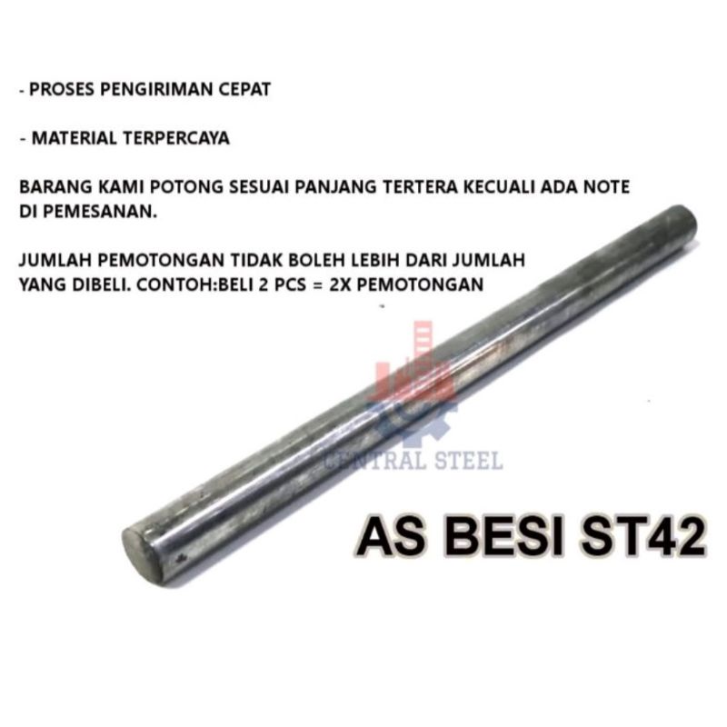 As Besi st42 25mm Panjang 100cm