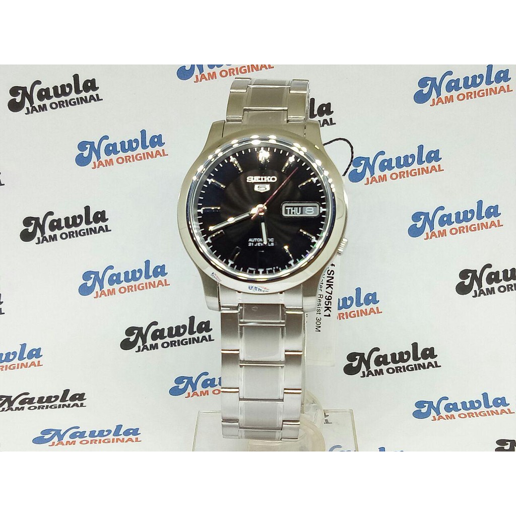 Seiko 5 Automatic SNK795K1 Black Dial - Jam Tangan Pria SNK795