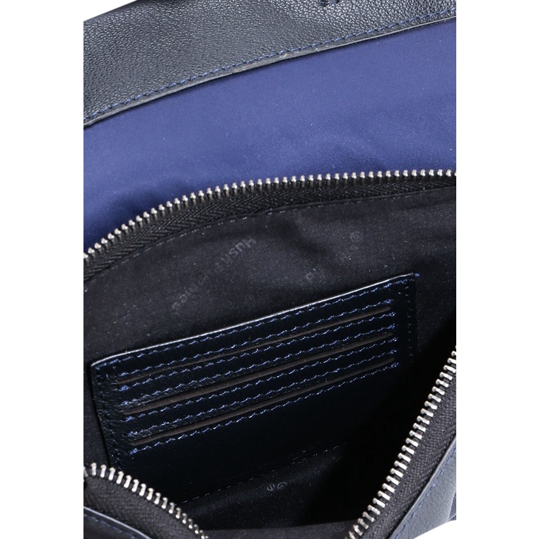 TAS SELEMPANG KULIT PRIA HUSH PUPPIES LEATHER SLING BAG ORIGINAL BIRU NAVY BLUE HM039