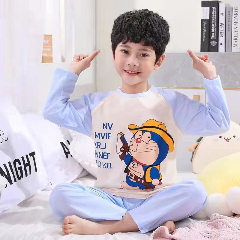 BAJU TIDUR ANAK KAOS KATUN SETELAN PIYAMA BAYI SET LENGAN PANJANG C11-C