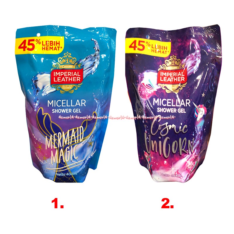 Cussons Imperial Leather 400ml Micellar Shower Gel Mermaid Magic Cosmic Unicorn Refill Isi Ulang Sabun Mandi Showergel Cusson