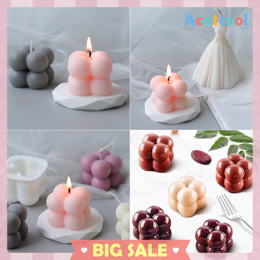 3D Silicone Aromatherapy Candle Mould DIY Handmade Soy Wax Mold Soap Form