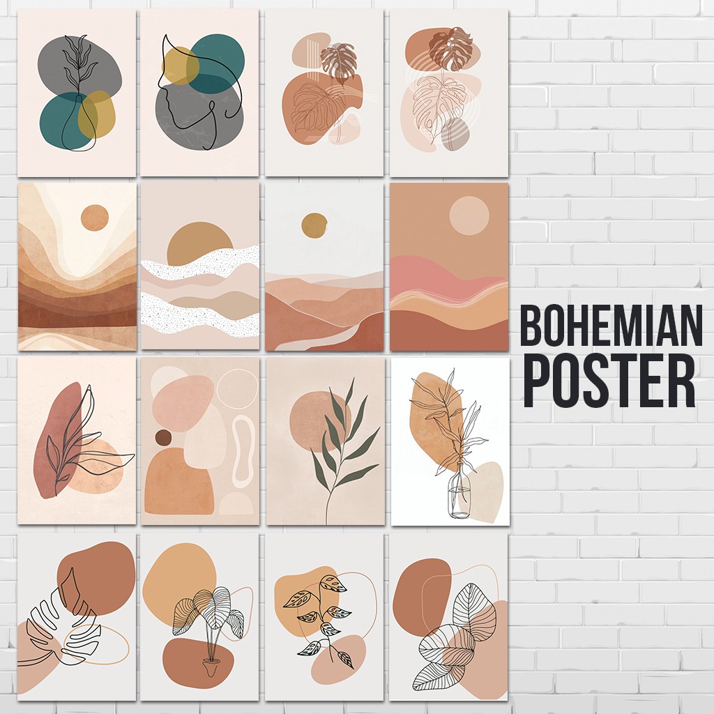 

(16 Pcs) Bohemian Poster A4 / A5