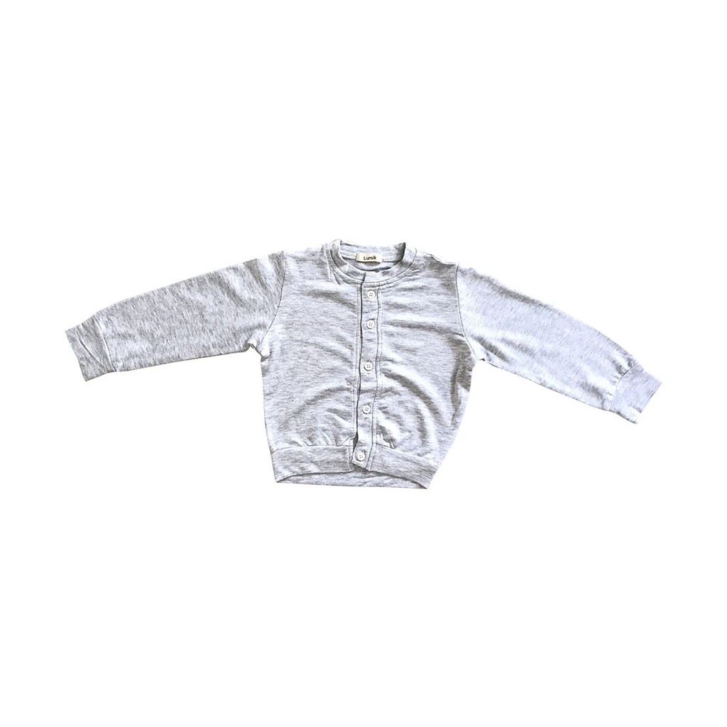 Lumik Light Grey Plain Cardigan