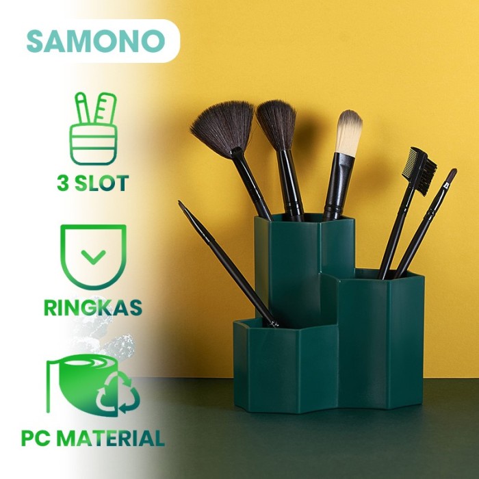 Organizer Serbaguna Makeup Brush Holder 3 Slot Rak Penyimpanan- SSB003