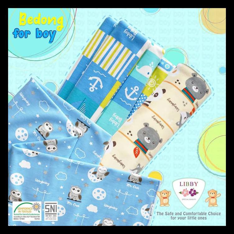 Libby Kain Bedong Bayi 3Pcs - Kain Bedong Bayi Termurah - Boy Berkualitas