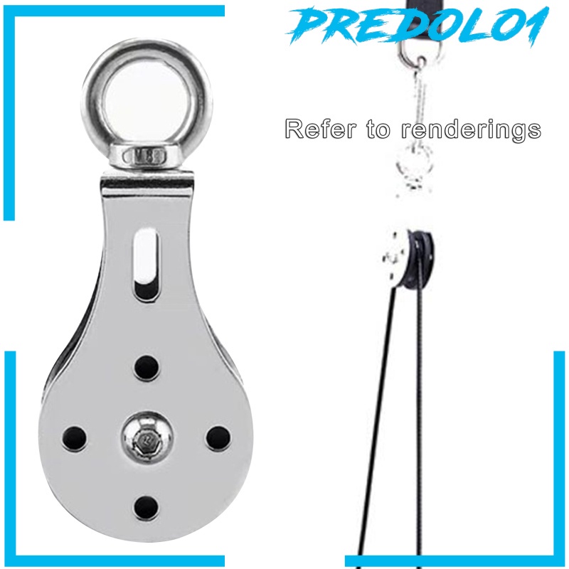 [PREDOLO1] Lifting Rope Pulley Swivel Heavy Duty 304 Stainless Steel Fitness Wheel