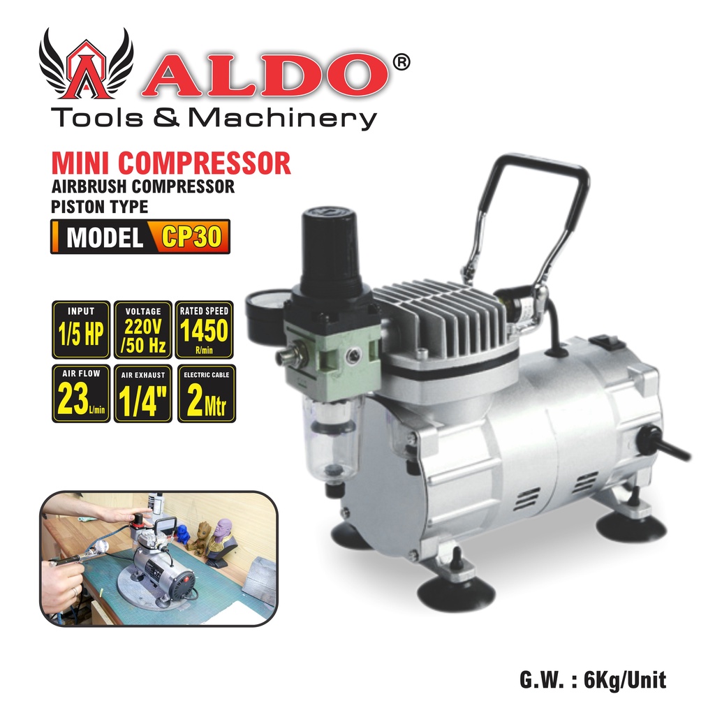 Mini Compressor For Air Brush Type : CP-30 ALDO