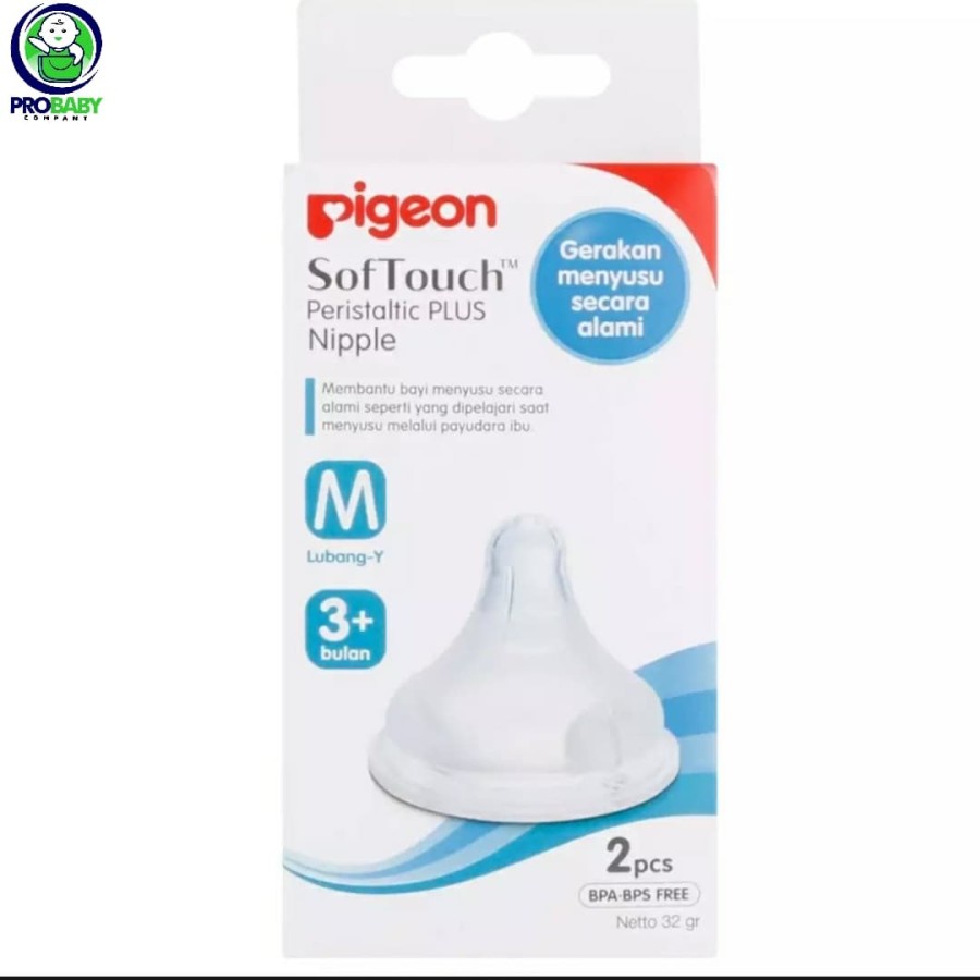 TERMURAH !!! Pigeon Nipple Peristaltic Plus Wide Neck SS M L Isi 2 Dot Pigeon [ORIGINAL PREMIUM QUAL