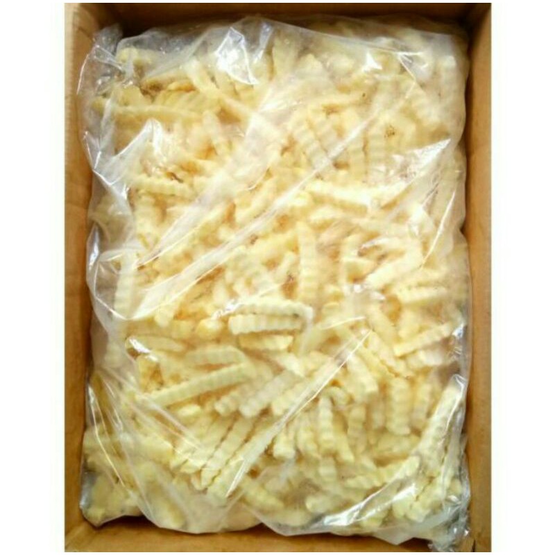 

Kentang Goreng/ French Fries Crinkle Cut Import kemasan polos 2,5 Kg
