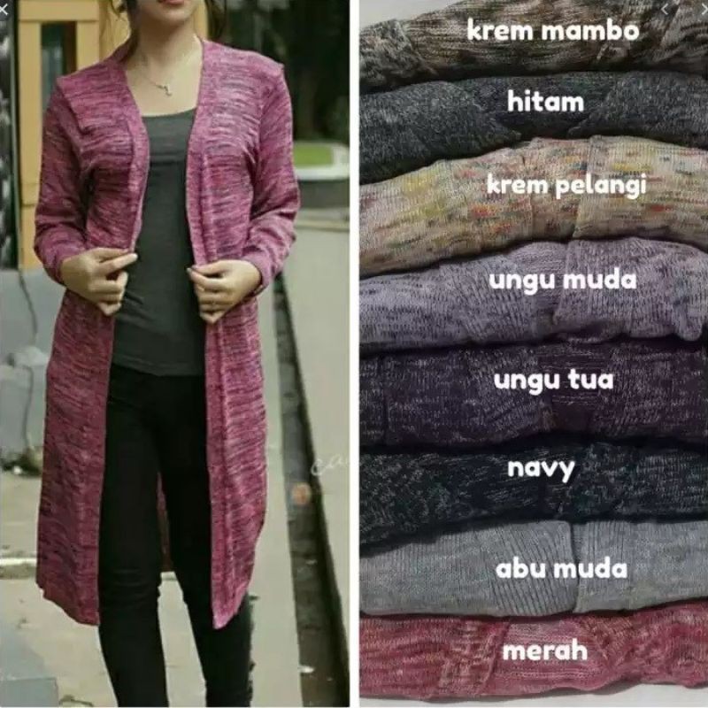 LONG TWIS CARDY/CARDIGAN RAJUT/TUNIK/KARDIGAN WANITA