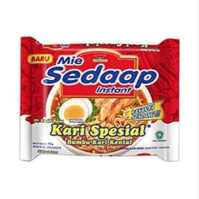 Mie Sedaap kuah kari spesial dan Laksa Singapore