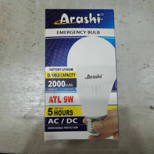 Lampu Emergency Arashi 9 Watt ATL 9 W Lampu AC DC 9 Watt Arashi 9W