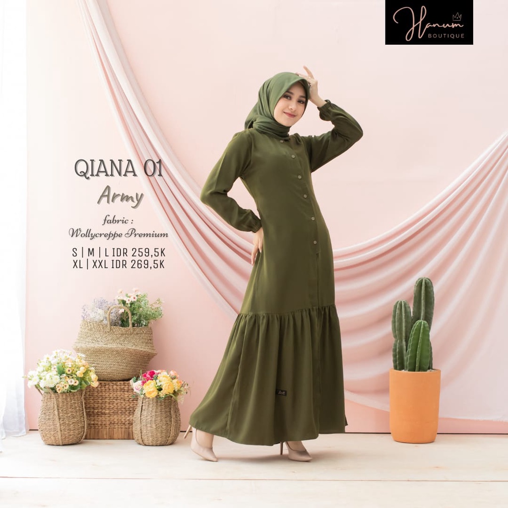READY SIAP KIRIM | HB - QIANA 01 | LONG TUNIK BY HANUM TERBARU 2022 | TUNIK WANITA TERMURAH|TUNIK KE