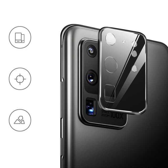 SAMSUNG S20 FE S20 S20 PLUS S20+ S20 ULTRA TEMPERED GLASS KAMERA FRAME BLACK PREMIUM TEMPRED KACA CA