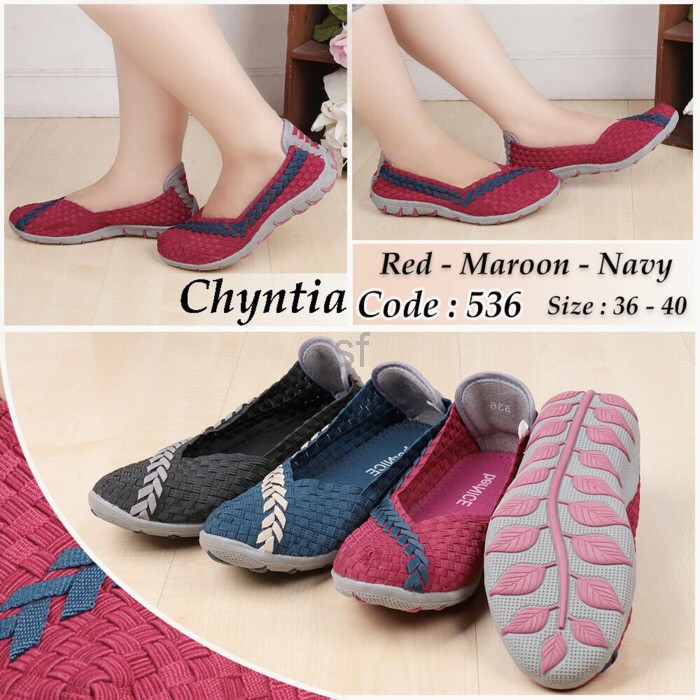 SEPATU FLAT rajut cynthia type 536