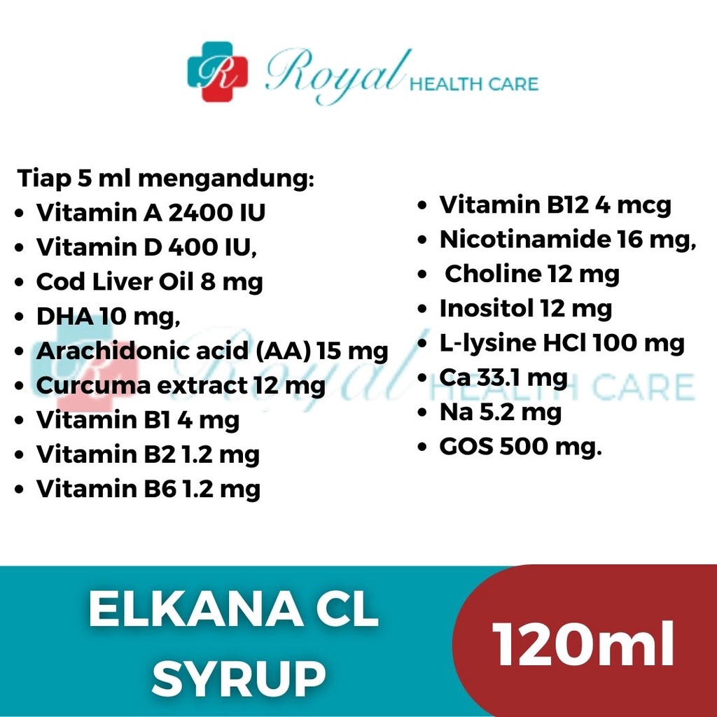 ELKANA CL SYRUP 120ML Membantu Memenuhi Kebutuhan Vitamin dan Kalsium