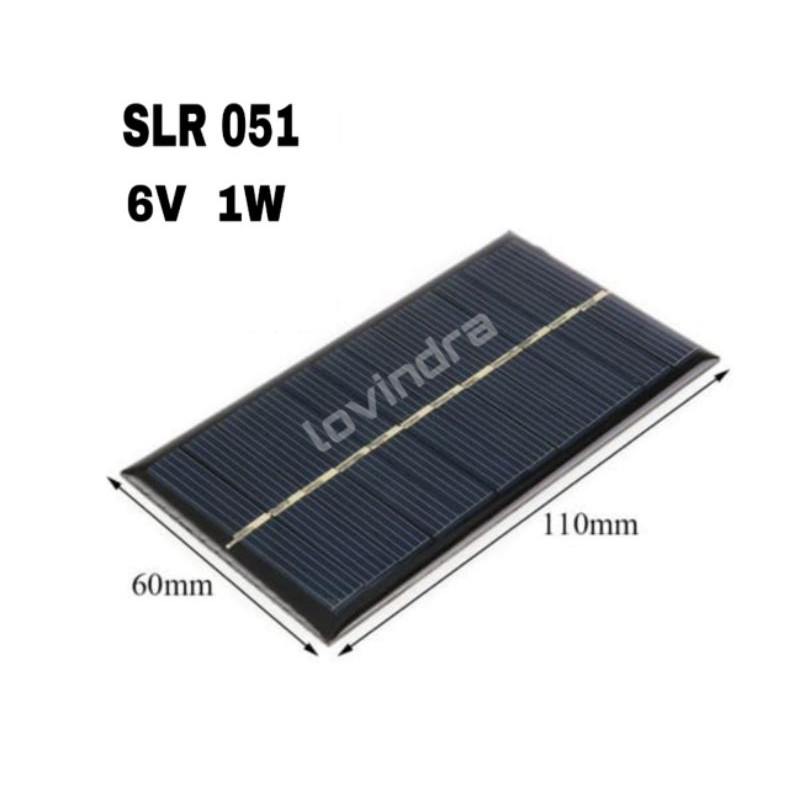 Panel Surya Mini 6V 1W 200mA Solar Cell charger HP lampu LED Baterai 18650