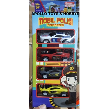 MAINAN ANAK MOBIL POLISI SESET 4PCS