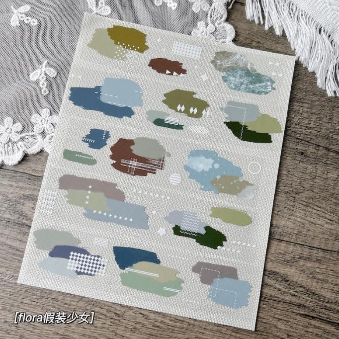 

(BISA COD) Flora Color Block PET Tape KOMPLIT Kode 619