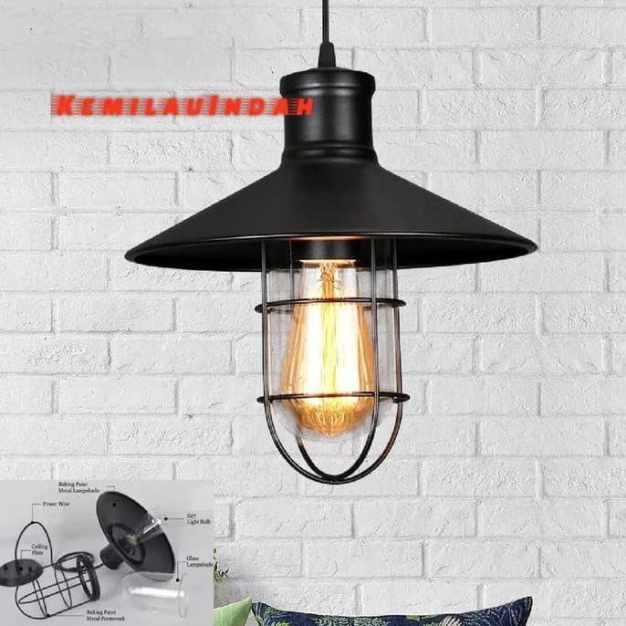 Lampu Gantung Kap Kafe Lampu Vintage Jaring Minimalis Lampu Gantung Kap Kafe Lampu Vintage Jaring Minimalis