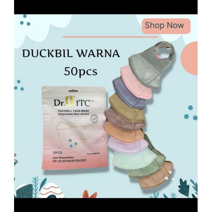 masker duckbil warna, masker warna, masker duckbil