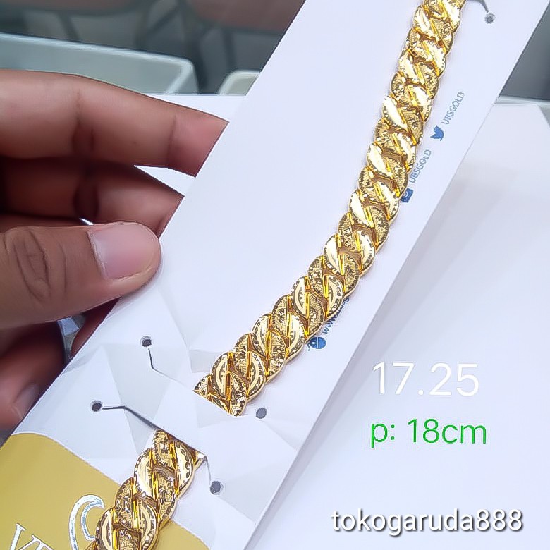 Rantai tangan gelang tali anak dan dewasa emas asli kadar 70% 700 sisik padat ukir kilap warna dimensi gold jam pria