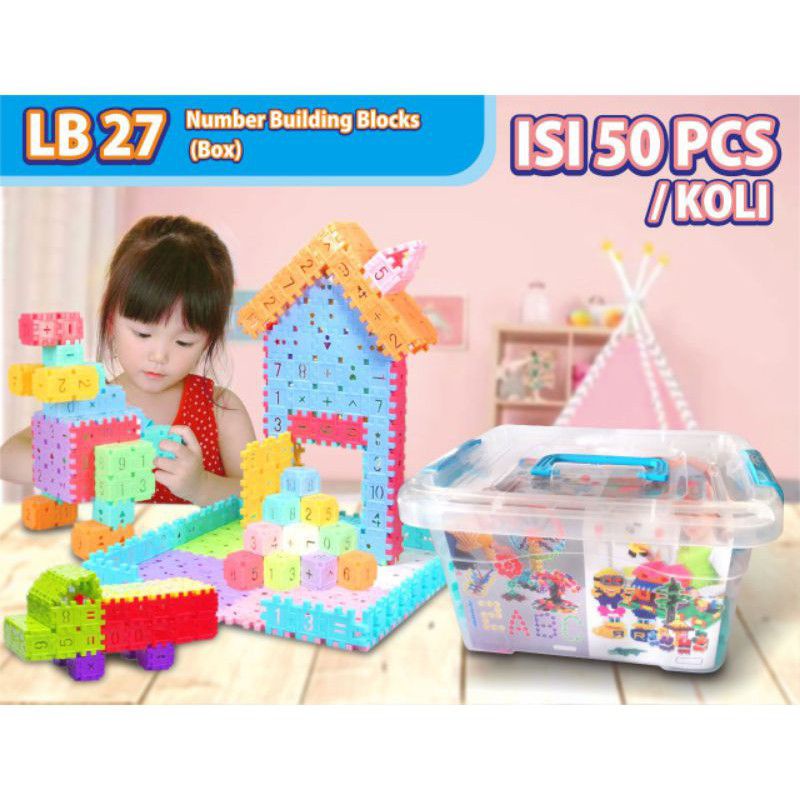 LB 27 - Mainan Balok / Number Building BLOCKS LB27