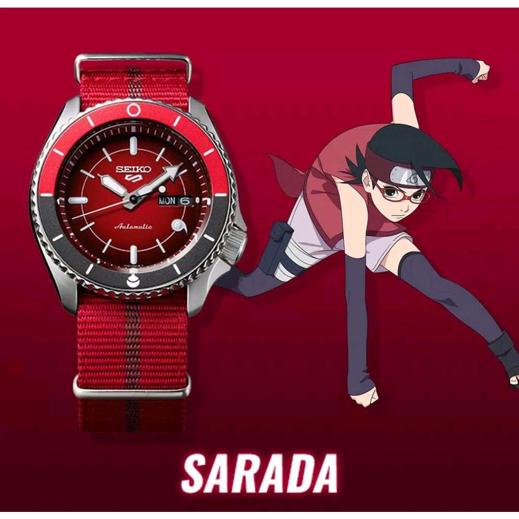 JAM TANGAN PRIA|COWOK MURAH SEIKO NARUTO TALI KANVAS YG4