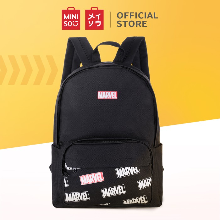 MINISO MARVEL Ransel Backpack - Black White