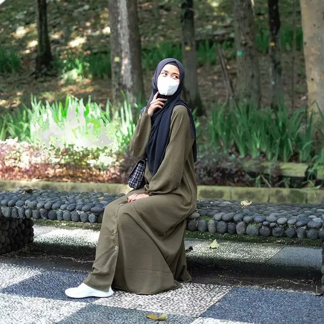 dress long // outer basic // pakaian muslim wanita