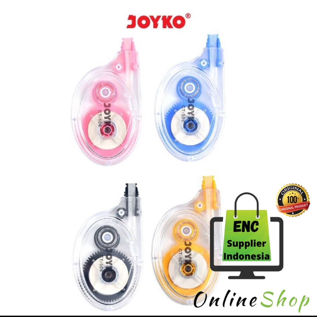 

joyko tip ex ct508 correction tape ct 508 pita koreksi tip x kertas CT-508 penghapus pen per pcs - enc.sup