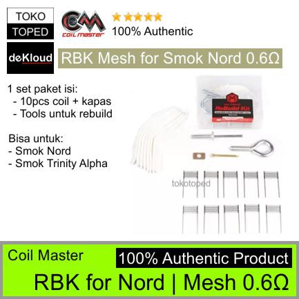 Authentic Coil Master RBK Mesh for SMOK Nord 0.6 ohm