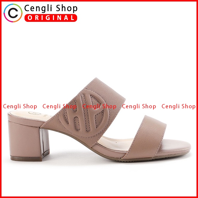 SANDAL HEEL KULIT HUSH PUPPIES HEELS WANITA ORIGINAL ASLI COKLAT HW02