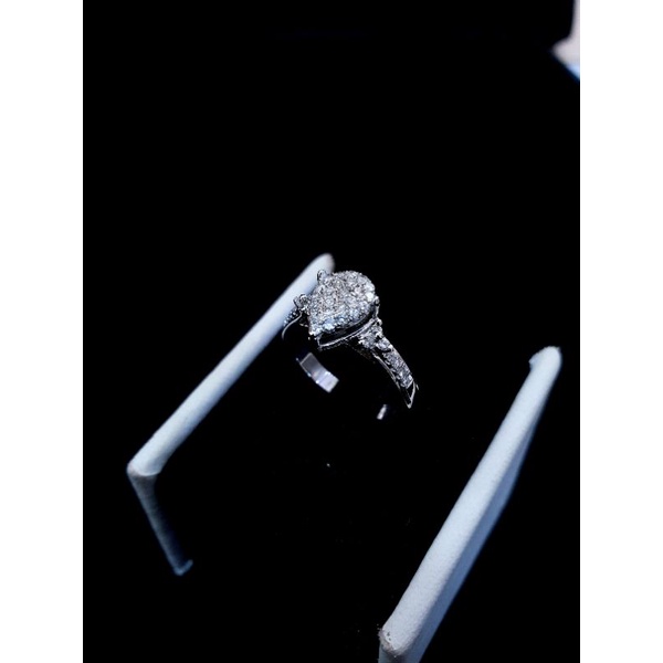 emas putih dan berlian eropas asli motif tetes air