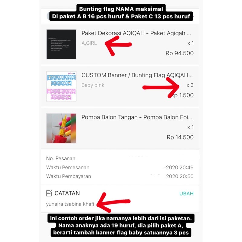 Paket Dekorasi AQIQAH KOMPLIT - Paket Aqiqah - dekorasi Tasyakuran aqiqah baby boy girl bayi-8