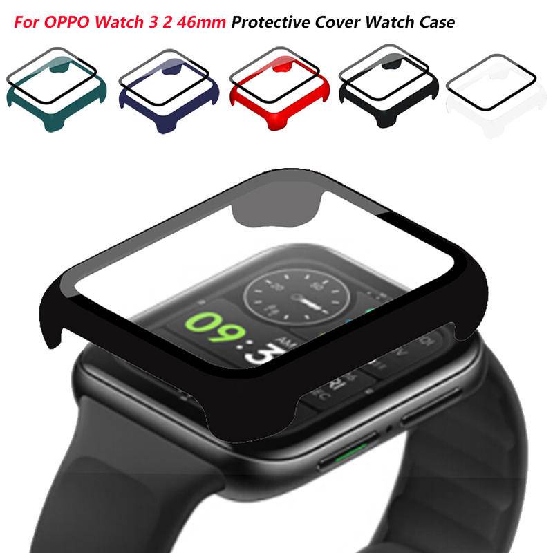 Casing Hard Case PC + Tempered Glass Untuk OPPO Watch 3 2 46mm
