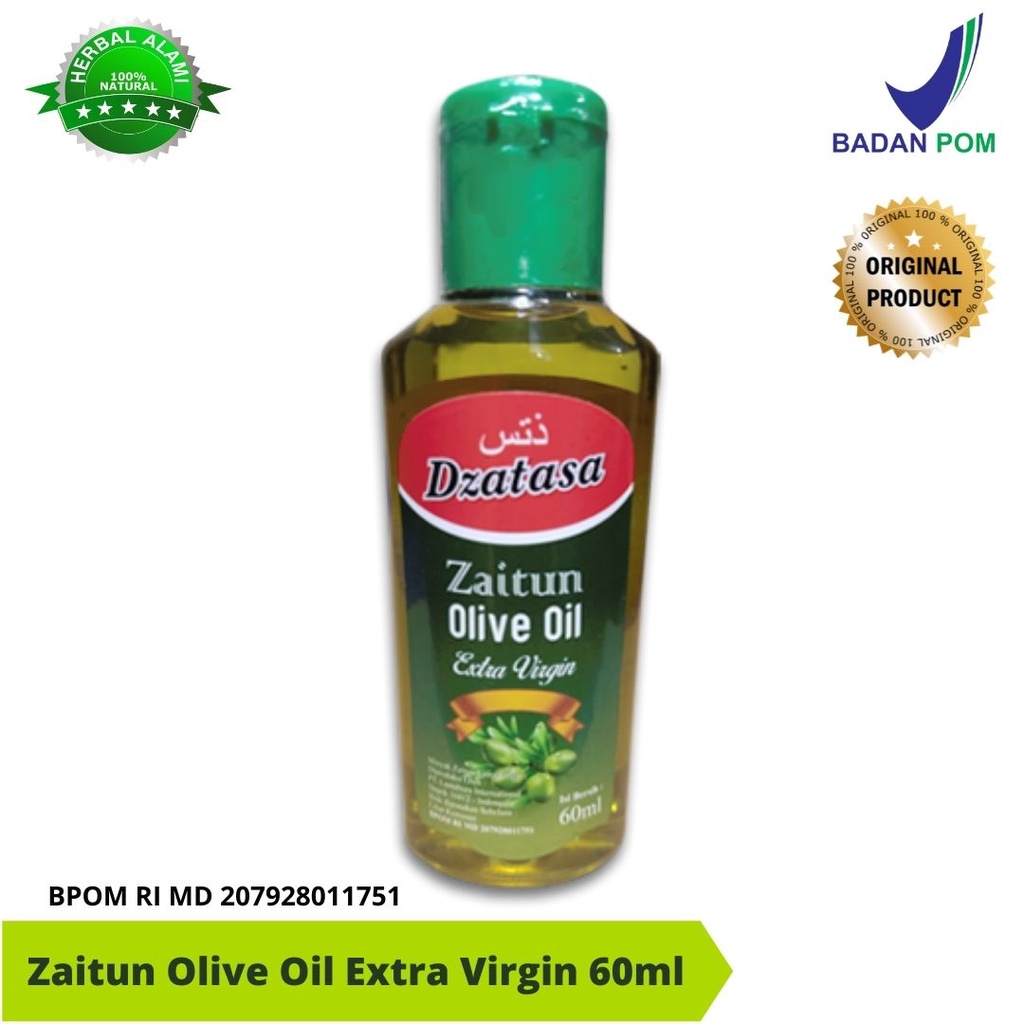 Minyak Zaitun Extra Virgin 300 ml &amp; 60 ml Dzatasa BPOM