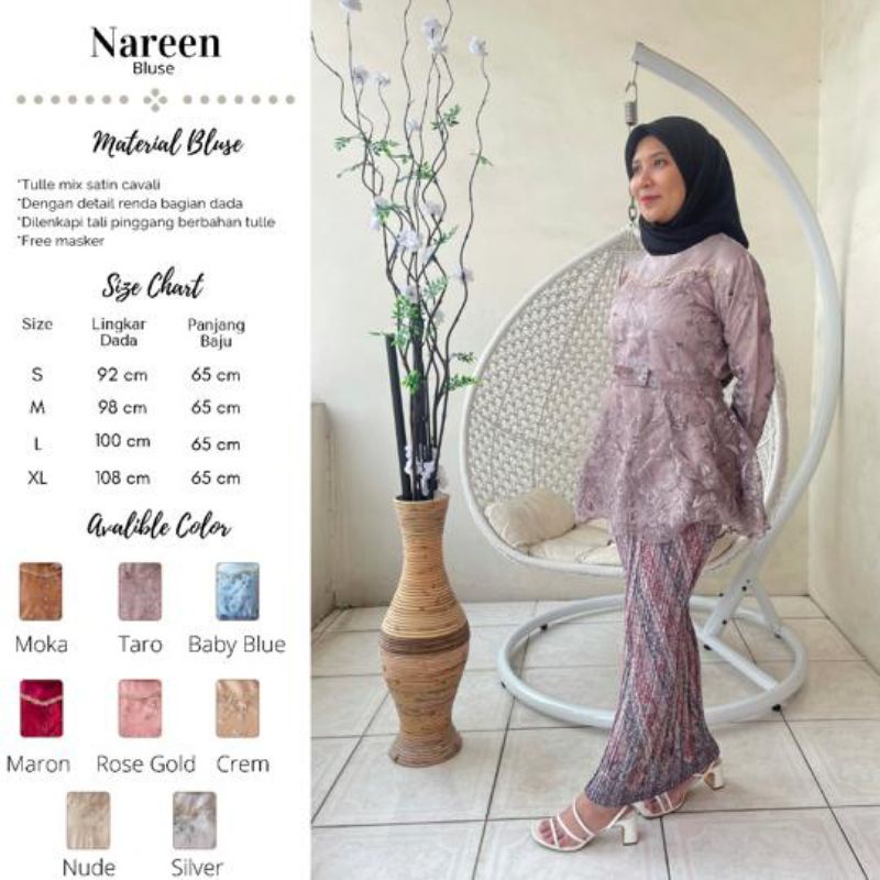 KEBAYA ORIGINAL//KEBAYA MODERN//BLOUSE NAREEN//By Mutiara Collection