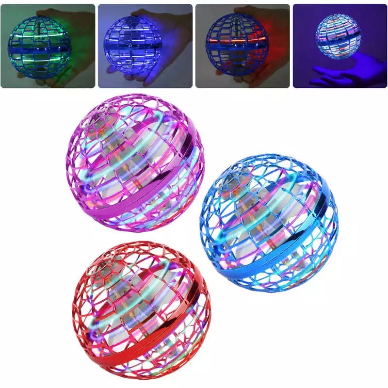 Flying Spinner Bola Terbang / Pro UFO Ball LED Spinner Bola/ Gangsing / Drone Flying Ball